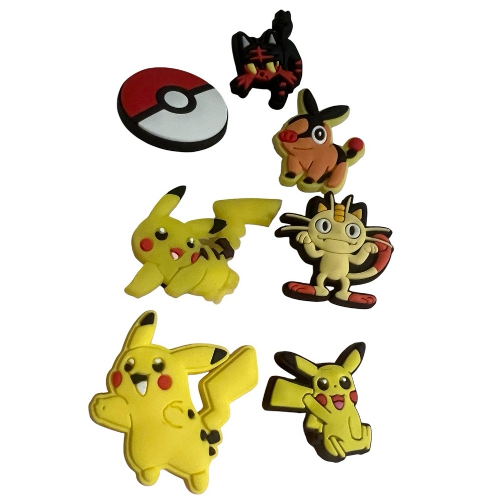 POKÉMON Jibbitz Charms Characters For Crocs Assorted NEW 7 Total